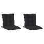 Preview: Niedriglehner Stuhlkissen Set 2 stk. Polyester Melange Schwarz