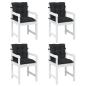 Preview: Niedriglehner Stuhlkissen Set 4 stk. Polyester Melange Schwarz