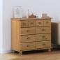 Preview: ARDEBO.de - Schubladenkommode mit Schubladen ASKIM Braun 91 x 40 x 79 cm