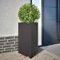 Preview: ARDEBO.de - Pflanzkübel 2 Stk. Schwarz Dreieckig 50x43x75 cm Stahl