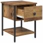 Preview: Nachttisch Altholz 34 x 35,5 x 45 cm Holzwerkstoff