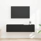 Preview: ARDEBO.de - TV-Wandschrank 2 stk. Schwarz Holzwerkstoff