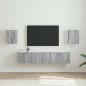 Preview: ARDEBO.de - TV-Wandschrank 2 stk. Sonoma-Grau Holzwerkstoff