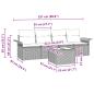 Preview: Sofa Set mit Kissen 5 pcs Schwarz Poly-Rattan