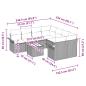 Preview: Gartensofa-set mit Kissen 9 pcs Schwarz Poly-Rattan