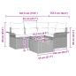 Preview: Gartensofa-set mit Kissen 5 pcs Schwarz Poly-Rattan