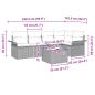 Preview: Gartensofa-set mit Kissen 6 pcs Schwarz Poly-Rattan