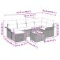 Preview: Gartensofa-set mit Kissen Schwarz Poly-Rattan