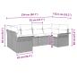 Preview: Garten-Sofa-Set mit Kissen 6 pcs Schwarz Poly Rattan
