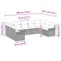 Preview: Gartensofa-set mit Kissen 9 pcs Schwarz Poly-Rattan