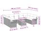 Preview: Gartensofa-set mit Kissen 10 pcs Schwarz Poly-Rattan