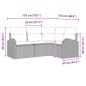 Preview: Gartensofa-set Braun Poly-Rattan