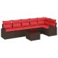 Preview: Gartensofa-set 7 stk. Braun Poly-Rattan