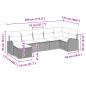 Preview: Garten-Sofa-Set mit Kissen 7 pcs Braun Poly Rattan