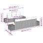 Preview: Sofa Set mit Kissen 8 pcs Braun Poly Rattan