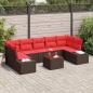 Preview: ARDEBO.de - Sofa Set 8 stk. Braun [Synthetisch]: Poly Rattan