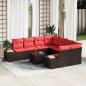 Preview: ARDEBO.de - Sofa Set 9 stk. Braun [Synthetisch]: Poly Rattan