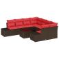 Preview: Sofa Set 9 stk. Braun [Synthetisch]: Poly Rattan