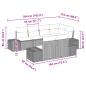 Preview: Gartensofa-set mit Kissen 7 pcs Braun Poly-Rattan