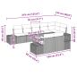 Preview: Gartensofa-set mit Kissen 9 pcs Braun Poly-Rattan