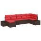 Preview: Gartensofa-set 7 stk. Braun Poly-Rattan