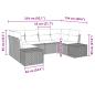 Preview: Gartensofa-set mit Kissen 6 pcs Braun Poly-Rattan