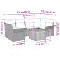 Preview: Gartensofa-set mit Kissen 7 pcs Schwarz Poly-Rattan
