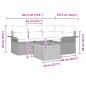 Preview: Gartensofa-set mit Kissen 5 pcs Schwarz Poly-Rattan