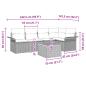 Preview: Gartensofa-set mit Kissen 6 pcs Schwarz Poly-Rattan