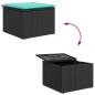 Preview: Gartensofa-set mit Kissen 9 pcs Schwarz Poly-Rattan