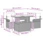 Preview: Gartensofa-set mit Kissen 5 pcs Schwarz Poly-Rattan