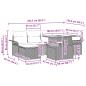 Preview: Gartensofa-set mit Kissen 7 pcs Schwarz Poly-Rattan