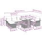 Preview: Gartensofa-set mit Kissen 9 pcs Schwarz Poly-Rattan