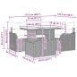 Preview: Gartensofa-set mit Speicher 5 pcs Braun und Rot Poly-Rattan