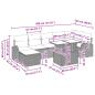 Preview: Garten-Sofa-Set mit Kissen 8 pcs Braun und Rot