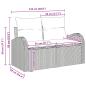 Preview: Garten-Sofa-Set mit Kissen 8 pcs Braun und Rot