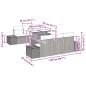 Preview: Sofa Set mit Kissen 7 pcs Braun und Rot Poly-Rattan