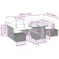 Preview: Gartensofa-set mit Kissen 8 pcs Braun und Rot Poly-Rattan