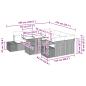 Preview: Gartensofa-set mit Kissen 9 pcs Braun und Rot Poly-Rattan
