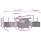Preview: Garten-Sofa-Set mit Kissen mit Speicher 6 pcs Braun und Rot