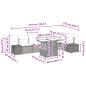 Preview: Gartensofa-set mit Kissen 7 pcs Braun und Rot Poly-Rattan