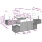 Preview: Gartensofa-set mit Kissen 9 pcs Braun und Rot Poly-Rattan