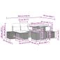 Preview: Gartensofa-set 7 Stk. Braun und Rot Poly-Rattan