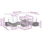 Preview: Gartensofa-set 9 Stk. Braun und Rot Poly-Rattan