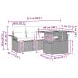 Preview: Garten-Sofa-Set mit Kissen 5 pcs Schwarz und blau