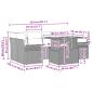 Preview: Garten-Sofa-Set mit Kissen 7 pcs Schwarz und blau