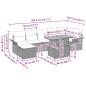 Preview: Gartensofa-set mit Kissen 8 pcs Schwarz und Blau Poly-Rattan