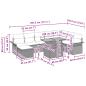 Preview: Garten-Sofa-Set mit Kissen mit Speicher 9 pcs Schwarz und blau