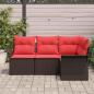 Preview: Gartensofa-set 4 stk. Braun Poly-Rattan