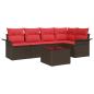 Preview: Gartensofa-set 6 stk. Braun Poly-Rattan